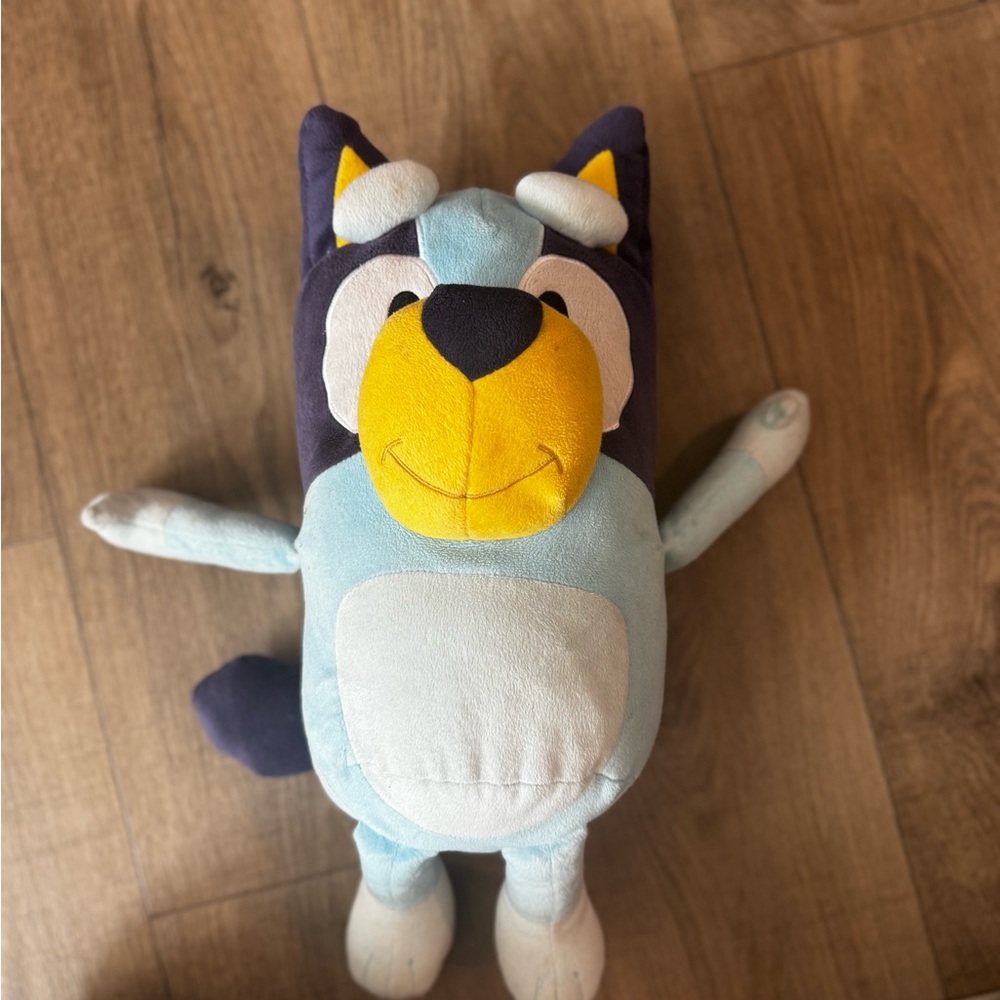 Blue Plush Husky Stuffed Animal Toy - Soft Kids Plushie